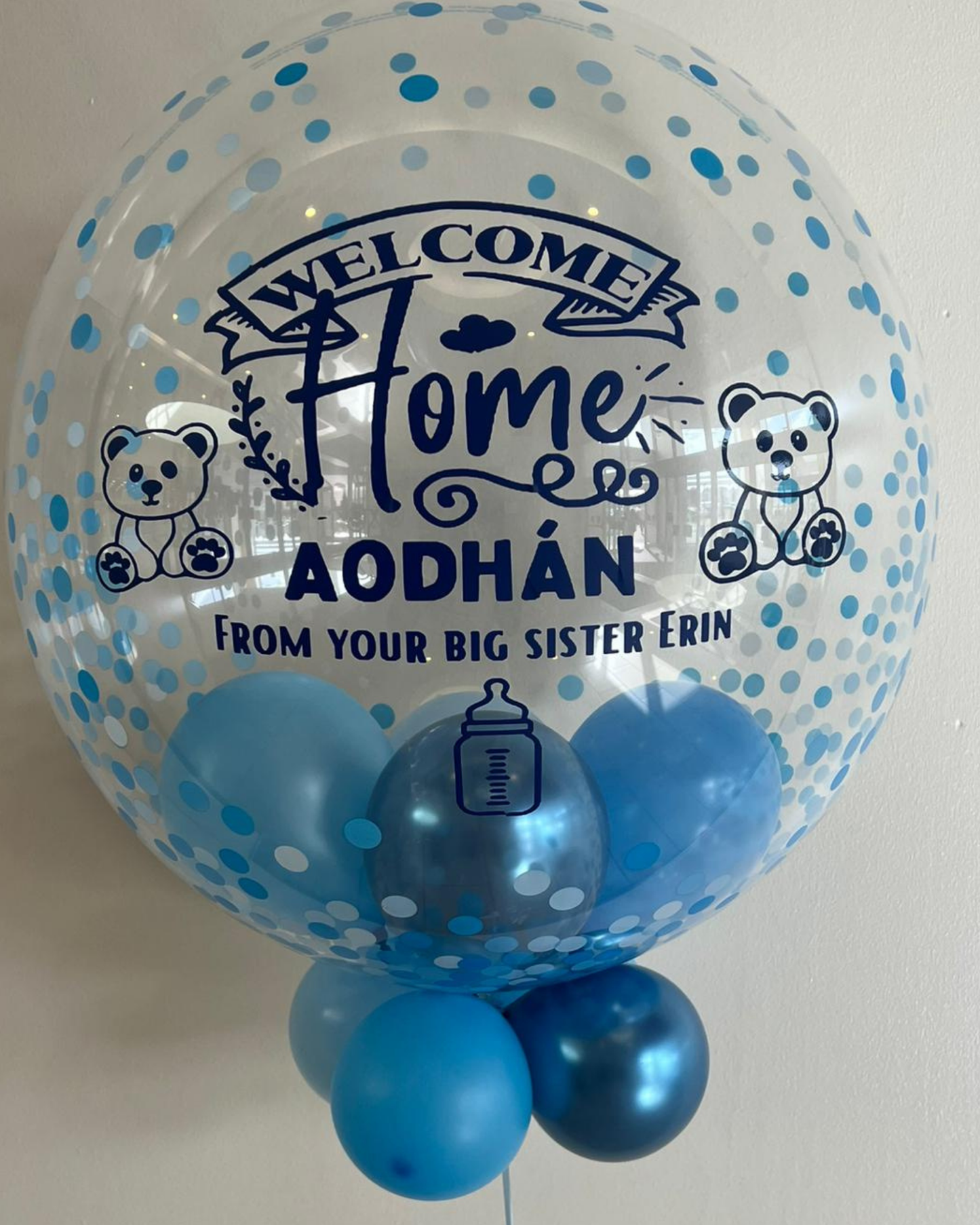 Blue Confetti Bubble – Shades of Blue Smallies, Dark Blue Vinyl