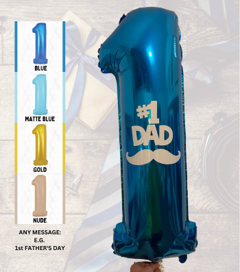 Father's Day - Number 1 - 4 Colour Options